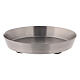 Round plate of matte stainless steel, 8 cm diameter s1