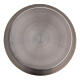 Round plate of matte stainless steel, 8 cm diameter s2