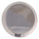 Round plate of 8 cm diameter, stainless steel s2