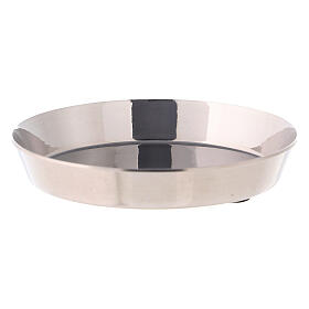 Round stainless steel saucer 8 cm diameter