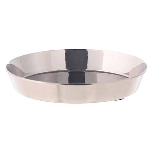 Round stainless steel saucer 8 cm diameter 1