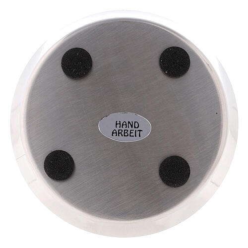 Round stainless steel saucer 8 cm diameter 3