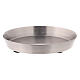 Round saucer in matte stainless steel 9 cm diameter s1