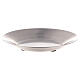 Round plate, mat stainless steel, 8 cm diameter s1