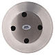 Round plate, mat stainless steel, 8 cm diameter s3