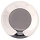 Round plate polished stainless steel 8 cm diameter  s2