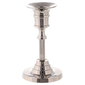 Silver-plated brass candlestick h 12 cm