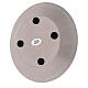 Round plate in matte steel diameter 9 cm s3