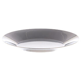 Round stainless steel plate of 9 cm diameter