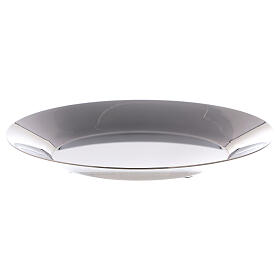 Round plate, stainless steel, 10 cm diameter