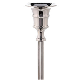 Candlestick of silver-plated brass h 20 cm
