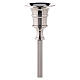 Portacandela ottone argentato H 20 cm s2