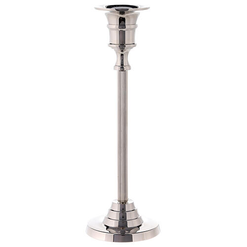 Silver plated brass candle holder H 20 cm 1