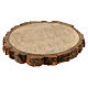 Wooden candle holder 10cm diameter with bark edge s1