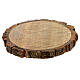 Wooden candle holder 10cm diameter with bark edge s2