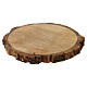 Wooden candle plate with bark for 5 in candles s1