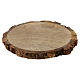 Wooden candle plate with bark for 5 in candles s2