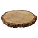 Piattino portacandela rotondo in legno diametro candela 12 cm s1