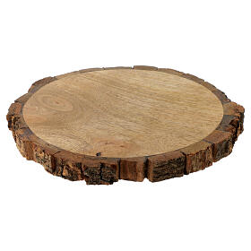 Round wooden candle holder with a diameter of 12 cm