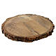 Round wooden candle holder with bark edge diam. maximum candle 15 cm s1