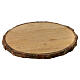 Round wooden tray with bark for candles of 8 in diameter s1