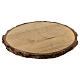 Round wooden tray with bark for candles of 8 in diameter s2