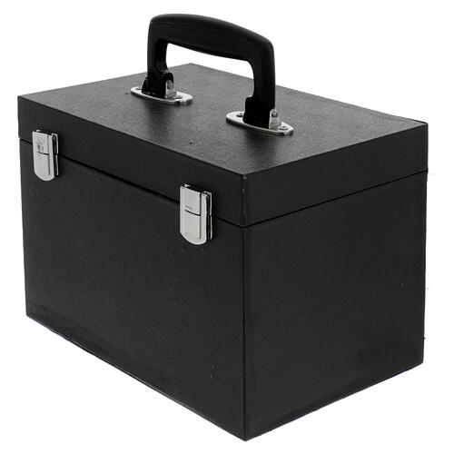 Black briefcase with complete mass kit, 10x10x6 in 4