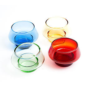 Colored Tealight Holder in Glass