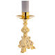 Pareja de candeleros en metal dorado trípode 31 cm altura s3