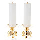 pair of wrought candle holders, height 15cm s1