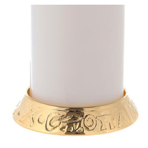 Pareja de candeleros en metal dorado base 2.2 cm 3