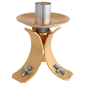 Altar candle holder with cross