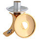 Portacandela bronzo dorato croce s3