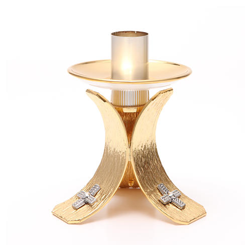 Altar candle holder with cross 1