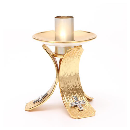 Altar candle holder with cross 3