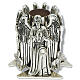 Portavela bronce plateado ángel en oración s1