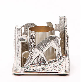 Altar candle holder, deers drinking water
