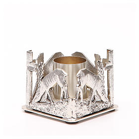 Altar candle holder, deers drinking water