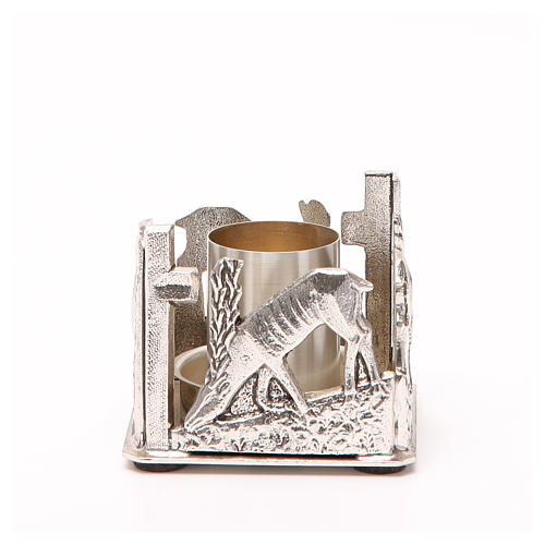 Altar candle holder, deers drinking water 5