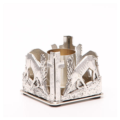 Altar candle holder, deers drinking water 7