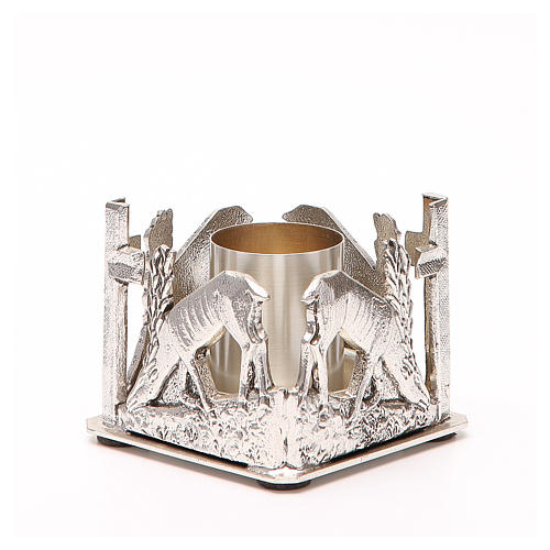 Altar candle holder, deers drinking water 2