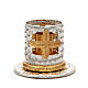 Altar candle holder with golden crosses s1