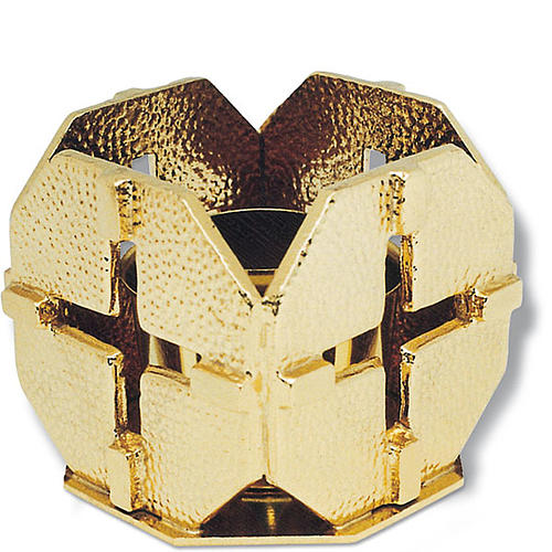 Castiçal bronze dourado cruzes 1