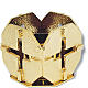 Castiçal bronze dourado cruzes s1