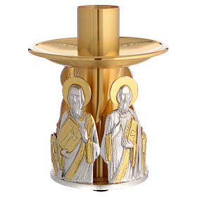 Kerzenhalter vergoldete Bronze 4 Schreibern Evangelium