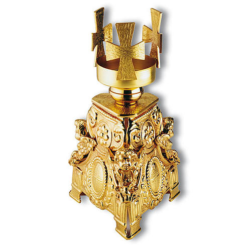 Lampe d'autel, bronze doré décors 1