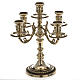 5 branch Empire style candle holder, brass s1