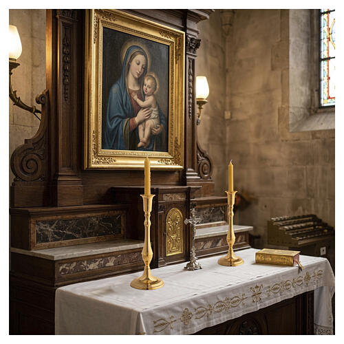 Castiçal pé alto latão 2