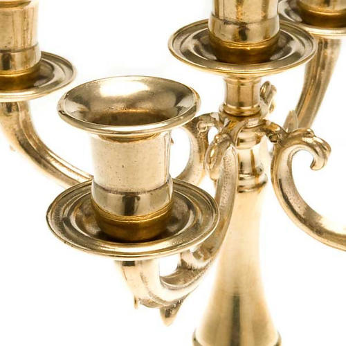 Candlestick with 5 flames in gold-plated brass 2