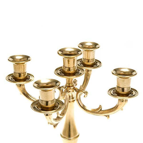 Candlestick with 5 flames in gold-plated brass 3
